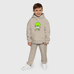 Детский костюм оверсайз Choppin Brocco Lee, цвет: миндальный — фото 2