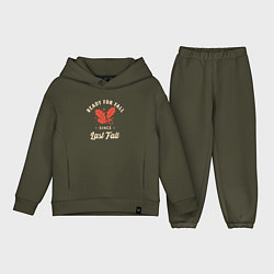 Детский костюм оверсайз Ready for the fall since last fall, цвет: хаки