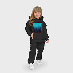 Детский костюм оверсайз Неоновый город будущего, цвет: черный — фото 2