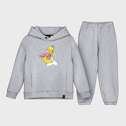 Детский костюм оверсайз Гомер Симпсон нацелился на пончик