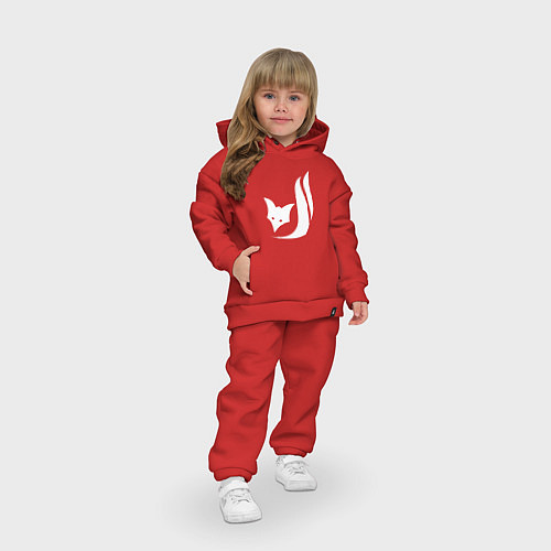 Детский костюм оверсайз Лиса схематичное лого / Красный – фото 3