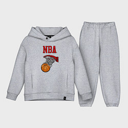 Детский костюм оверсайз Basketball - NBA logo, цвет: меланж