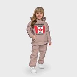 Детский костюм оверсайз Федерация хоккея Канады, цвет: пыльно-розовый — фото 2
