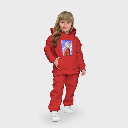 Детский костюм оверсайз Небо и Изан / Красный – фото 3