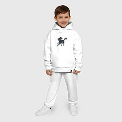 Детский костюм оверсайз Лошадь мустанг, цвет: белый — фото 2