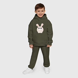 Детский костюм оверсайз Круглый Кролик, цвет: хаки — фото 2