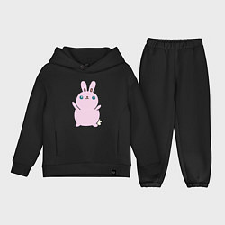 Детский костюм оверсайз Pink - Bunny, цвет: черный