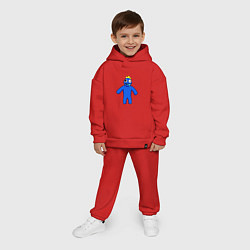 Детский костюм оверсайз Синий из Роблокс, цвет: красный — фото 2