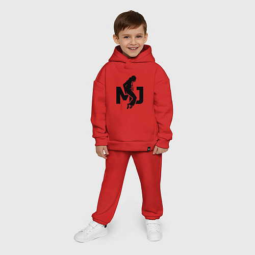 Детский костюм оверсайз MJ Music / Красный – фото 4