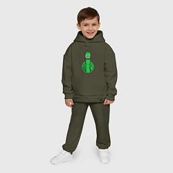 Детский костюм оверсайз Радужные друзья: Зеленый, цвет: хаки — фото 2