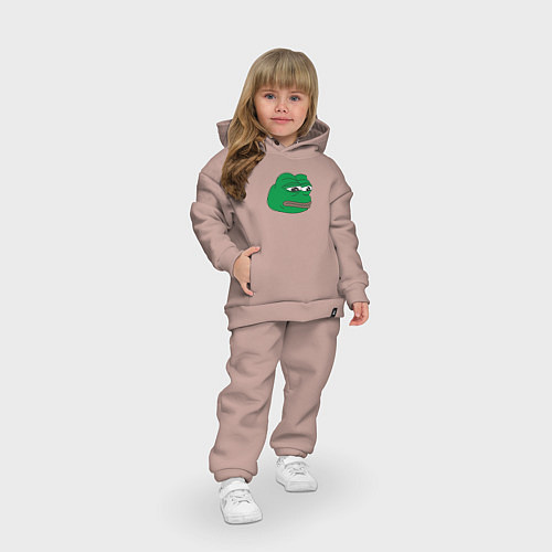 Детский костюм оверсайз Лягушонок Пепе-Frog Pepe / Пыльно-розовый – фото 3