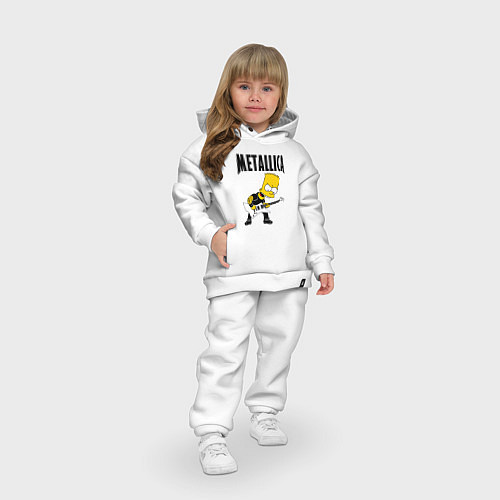 Детский костюм оверсайз Металлика Барт Симпсон / Белый – фото 3