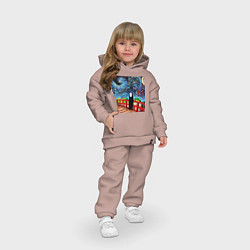 Детский костюм оверсайз Безликий Гог, цвет: пыльно-розовый — фото 2