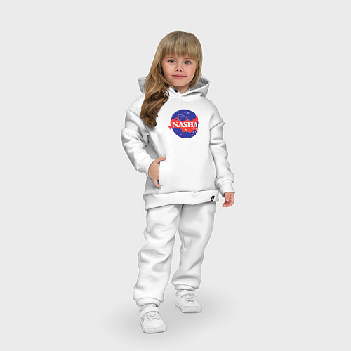 Детский костюм оверсайз NASHA - наша Земля / Белый – фото 3