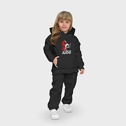 Детский костюм оверсайз Дзюдо - бросок, цвет: черный — фото 2