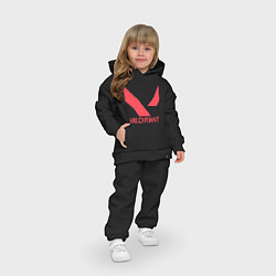 Детский костюм оверсайз Valorant - logo, цвет: черный — фото 2
