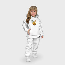 Детский костюм оверсайз Отпечаток ладоней GoW Ragnarok, цвет: белый — фото 2