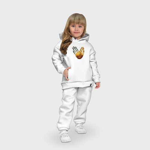 Детский костюм оверсайз Отпечаток ладоней GoW Ragnarok / Белый – фото 3