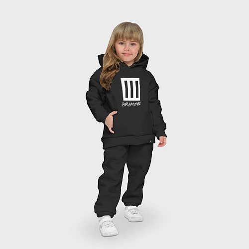 Детский костюм оверсайз Paramore логотип / Черный – фото 3