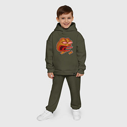 Детский костюм оверсайз Evil Pepe sticker, цвет: хаки — фото 2