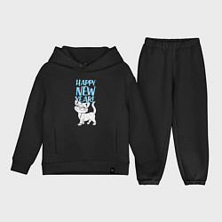 Детский костюм оверсайз Happy new year - kitten, цвет: черный