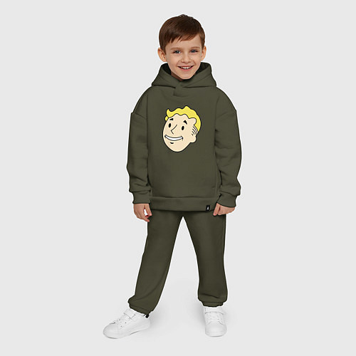 Детский костюм оверсайз Vault boy head / Хаки – фото 4