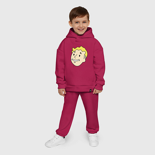 Детский костюм оверсайз Vault boy head / Маджента – фото 4