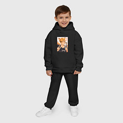 Детский костюм оверсайз Мия Атсуму - Волейбол, цвет: черный — фото 2