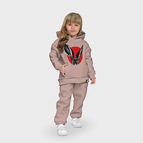 Детский костюм оверсайз Rabbit ears / Пыльно-розовый – фото 3