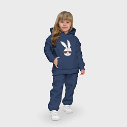 Детский костюм оверсайз Кролик в солнечных очках, цвет: тёмно-синий — фото 2