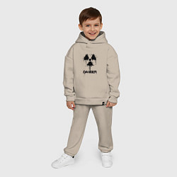 Детский костюм оверсайз Danger radiation symbol, цвет: миндальный — фото 2