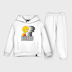 Детский костюм оверсайз Лиза Симпсон - bored, цвет: белый