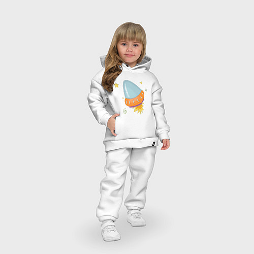 Детский костюм оверсайз Космический корабль / Белый – фото 3
