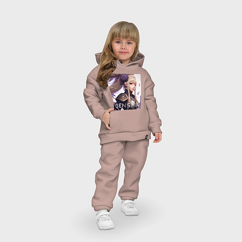 Детский костюм оверсайз Genshin Impact art / Пыльно-розовый – фото 3