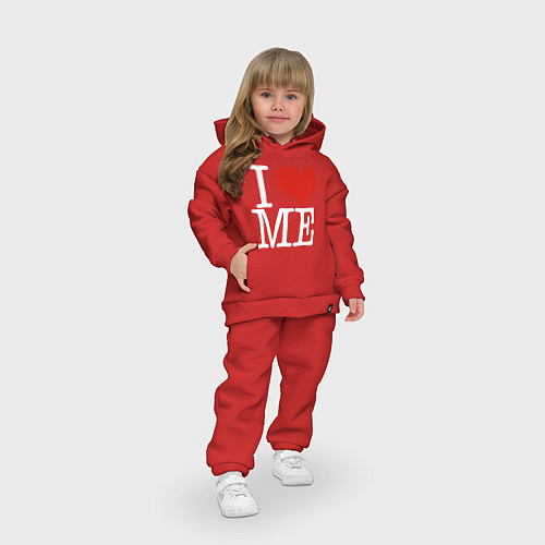 Детский костюм оверсайз I love me / Красный – фото 3