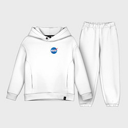 Детский костюм оверсайз Марк в стиле NASA, цвет: белый