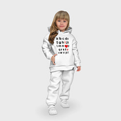Детский костюм оверсайз Алфавит Валентина, цвет: белый — фото 2