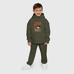 Детский костюм оверсайз Obey frog, цвет: хаки — фото 2