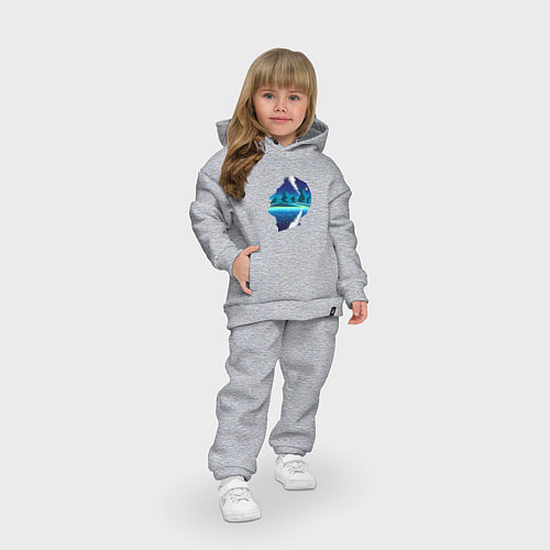 Детский костюм оверсайз Парень-космос / Меланж – фото 3