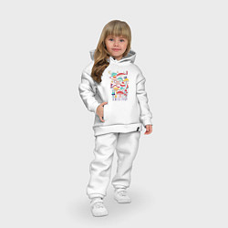 Детский костюм оверсайз Разные грибочки, цвет: белый — фото 2