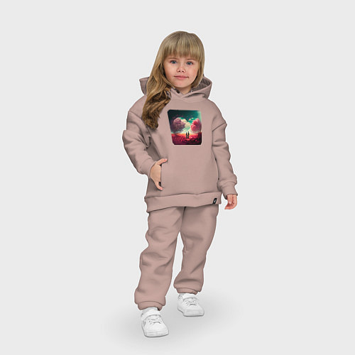 Детский костюм оверсайз Магический День влюблённых / Пыльно-розовый – фото 3