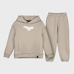 Детский костюм оверсайз Белый какаду, цвет: миндальный