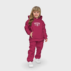 Детский костюм оверсайз Тхэквондо varsity style, цвет: маджента — фото 2