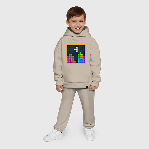 Детский костюм оверсайз Tetris / Миндальный – фото 4