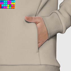 Детский костюм оверсайз Фильм Тетрис логотип, цвет: миндальный — фото 2