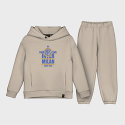 Детский костюм оверсайз Inter Milan fans club, цвет: миндальный