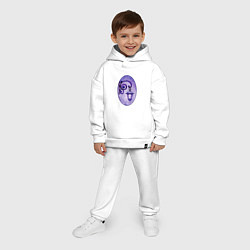 Детский костюм оверсайз Фиолетовый фонарь в рамке, цвет: белый — фото 2
