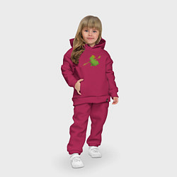 Детский костюм оверсайз Царевна Лягушка со стрелой, цвет: маджента — фото 2