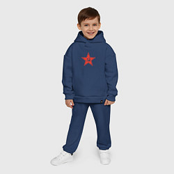 Детский костюм оверсайз USSR star, цвет: тёмно-синий — фото 2