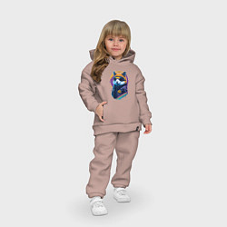 Детский костюм оверсайз Крипто хомяк, цвет: пыльно-розовый — фото 2